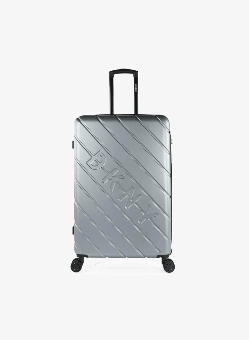 DKNY Side Tracked Hardside Luggage on Wheels for Unisex | Ultra Lightweight ABS on with Spinner Wheels 4 Color Silver - Image 1