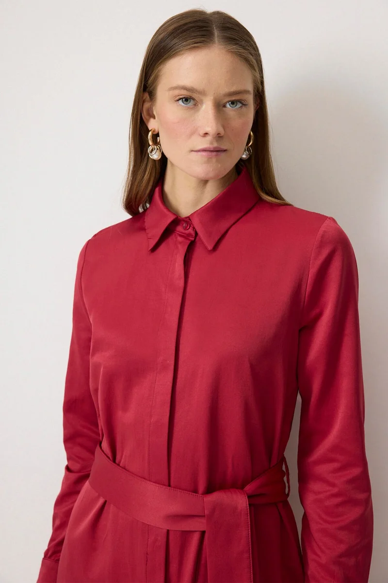 Touche Prive Belted Shirt Dress