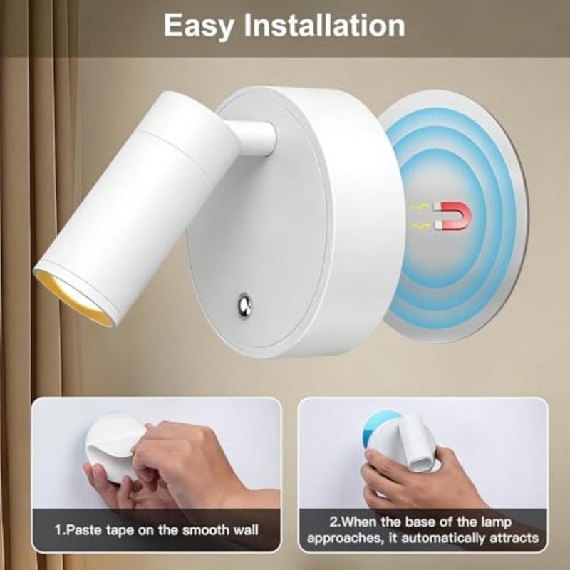 Spotlight Indoor, Wireless Operated with Remote, Uplight Indoor Down Light for Picture on Wall, Plant Spotlight Dimmable Timer, Mini Ceiling Lights Painting for Trees Plant, Type C Charging - Image 4