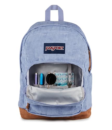 JanSport Right Pack Expressions Backpack – Main Compartment, 15-inch Padded Laptop Compartment, Side Water Bottle Pocket, Utility Pocket with Zippered Rain Flap, Lavender Ash Corduroy - Image 4