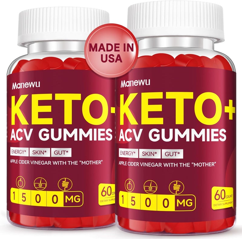 Manewu Keto ACV Gummies  Rapid Keto ACV Diet Supplement ACV Keto Gummies for Women Men  1500mg Organic Gluten Free Apple Cider Vinegar with Mother  Support Gut Digestion - Image 1
