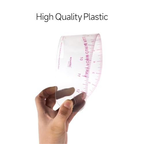 KEARING 12Inch Clear Vary Form Curve Ruler for Sewing, Sandwich Line Scale, French Curve Ruler for Pattern Making, Hip Curve Ruler for Measuring Fashion Design - Image 3