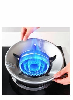 SYOSI Gather Fire Gas Stove Cover Energy Saving Round Bottom Wok Rack Windproof Wok Pan Support Stand Trivet for Gas Hobs Fire Stove Pot Cooktop Four Hole(2 PCS)  - Image 2