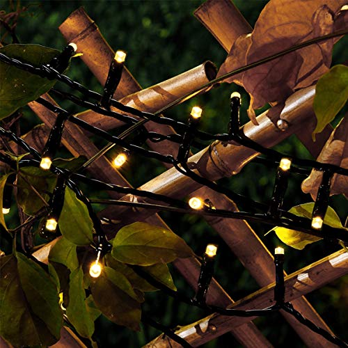 Epyz Solar String Light 100Led 32.8 Feet 8 Modes / 600Mah Solar Christmas Lights Waterproof For Gardens, Wedding, Party, Homes, Christmas Tree, Curtains, Outdoors (Pack Of 1, Warm Yellow Light) - Image 4