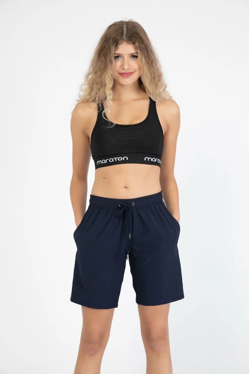 C&city Women's Lycra Sea Shorts C1860 Navy Blue