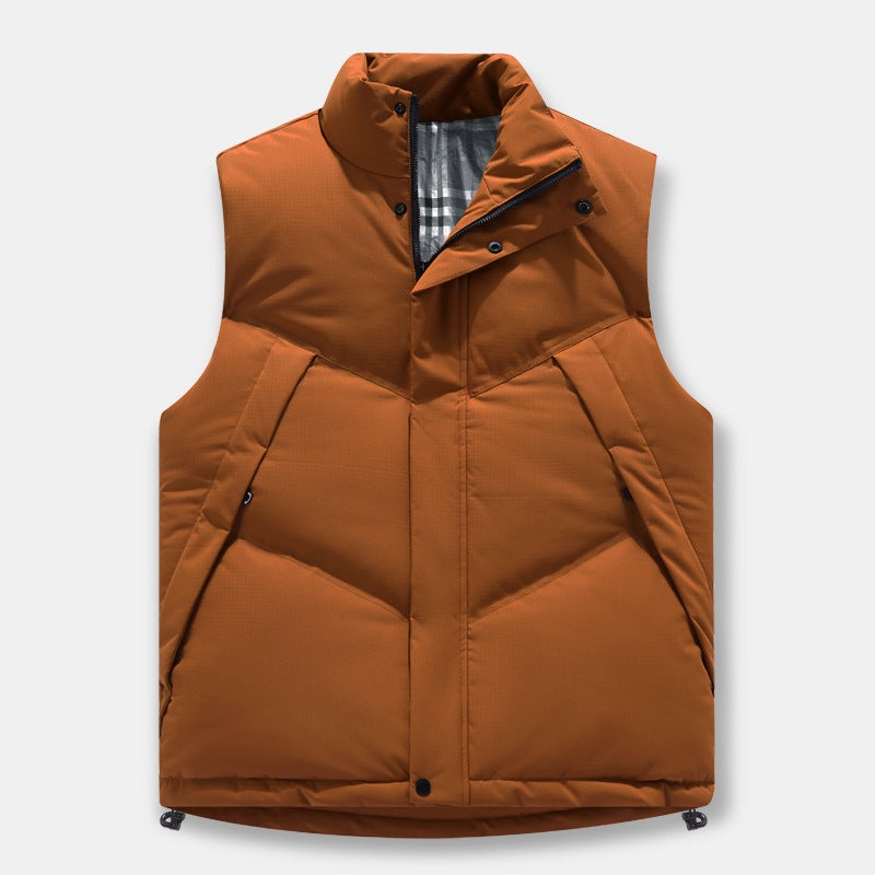 Men'S Loose Graphene Heating Down Cotton Warm Thickened Men'S And Women'S Couple Vest Trendy Plus Size Warm Vest - Image 1