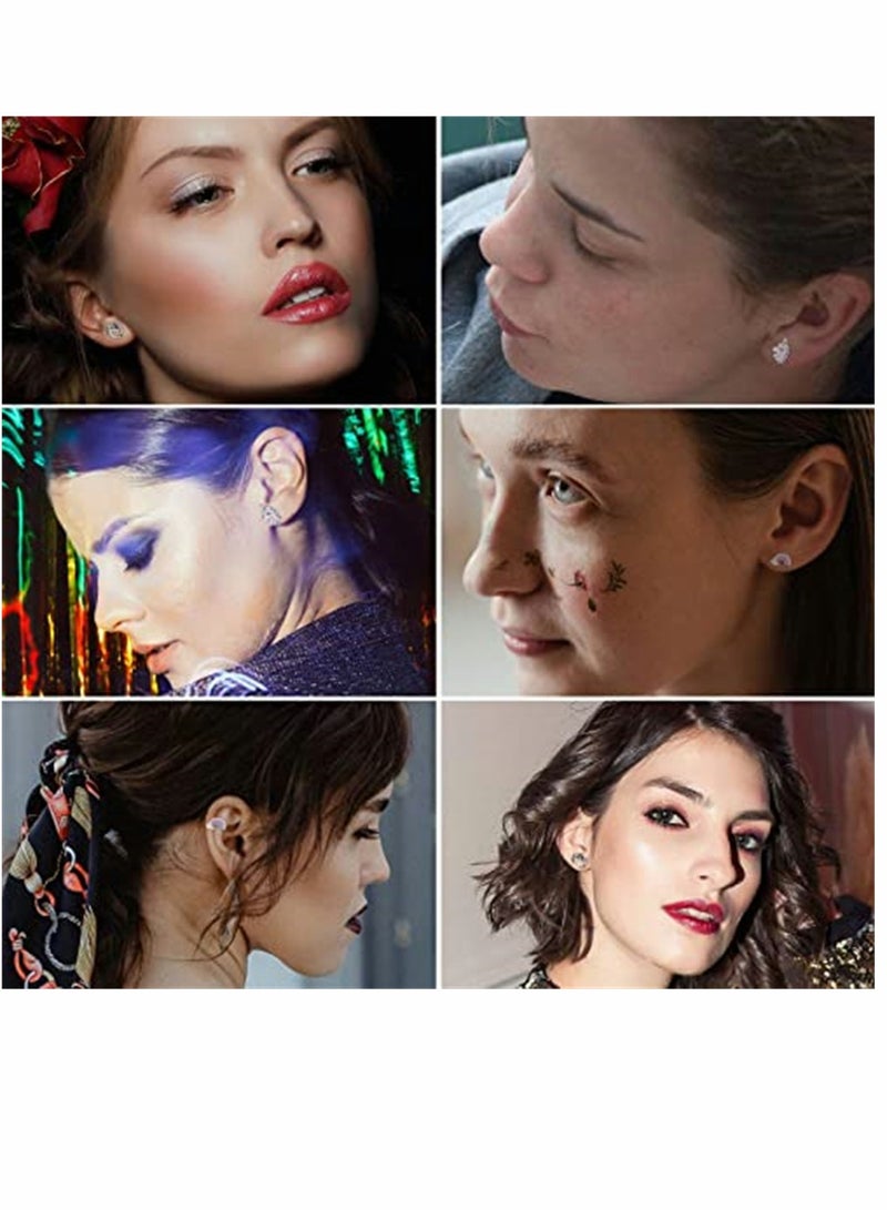 KASTWAVE Stud, Unicorn, Earrings for Little Girls, Glitter Crystal Unicorn Earrings, Unicorn Heart Rainbow Earrings Set, for Daughter Birthday Party Christmas Present, 3 Pairs - Image 5