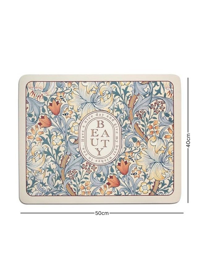 Home-Cloud HomeCloud Dish Drying Mat for Kitchen Counter Hide Stain Super Absorbent, Non-Slip, Heat-Resistant, Great for Dishes,Rack Pad, Kitchen Counter, Coffee Maker, Coffee Item (Beige_Beauty, 50x40cm) - Image 4