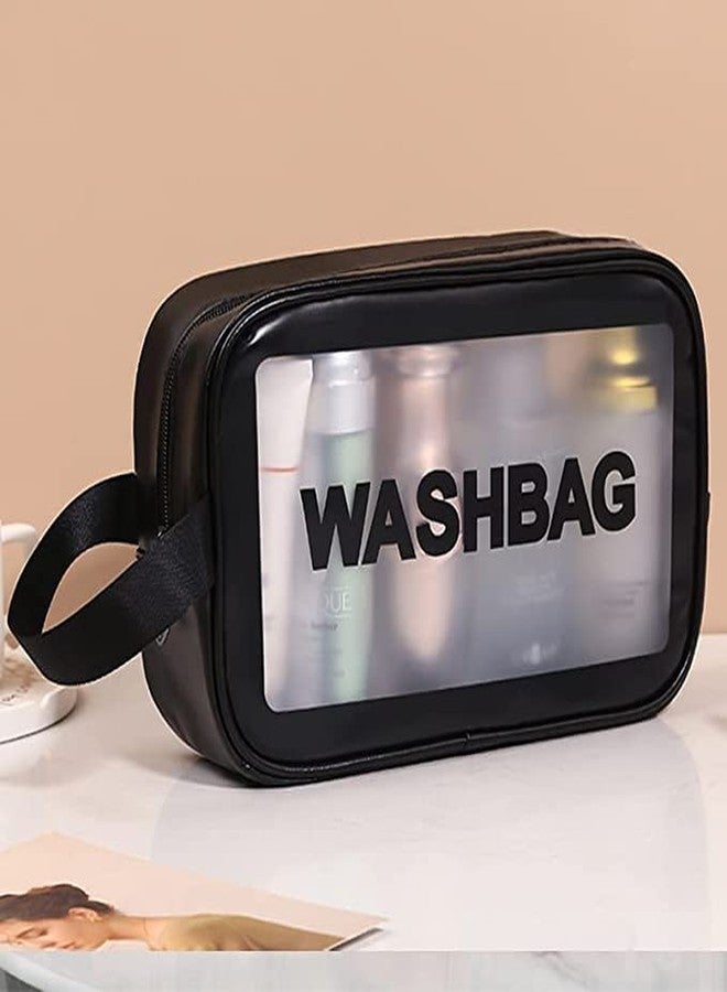HIMART Cosmetic Makeup Pouch Bag Travel Toiletry Bag Accessories Travel Makeup Pouch Set Toiletries Bag Cosmetic Organizer Bag for Women - Girls Toiletry Storage Pouch. (Small, Black) - Image 2