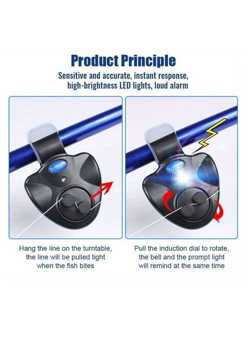 منبه لصيد الأسماك، صنارة صيد الأسماك الإلكترونية مع صفارة الإنذار العالية، مؤشر الليل والنهار، الصيد بدون بطارية - Image 4