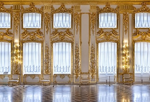 AOFOTO 10x7ft Luxurious Palace Backdrop for Photography Retro European Aristocratic Castle Noble Royal Interior Golden Hall Photography Background Girls Adult Travel Portrait Photo Booth Studio Props - Image 5