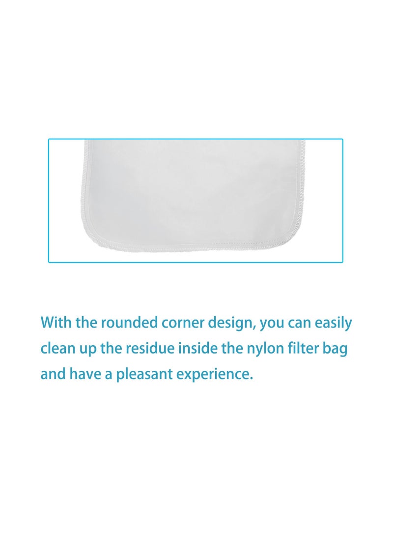 SYOSI - 2 Pack Reusable 80 Mesh Fine Bag Nut Milk Nylon Strainer for Straining FruitJuice Apple Grape Wine Press NutMilk Yogrut Doufu Almond Coffee with Drawstring 30x30cm - Image 1