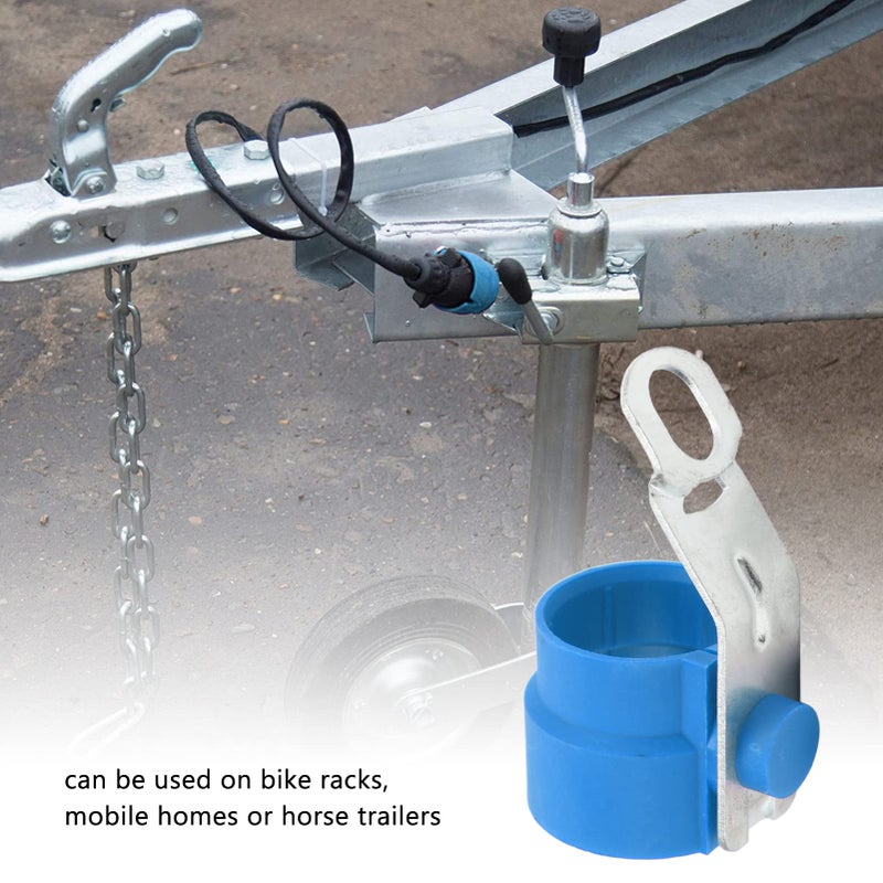 Universal 7 To 13 Pin Trailer Connector Plug Holder Weatherproof Bracket Accessory Blue - Image 3