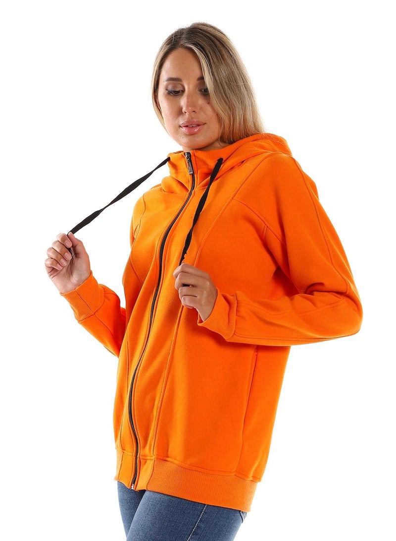Caesar Woman Hoodie With Zipper And Pocket  - Image 2