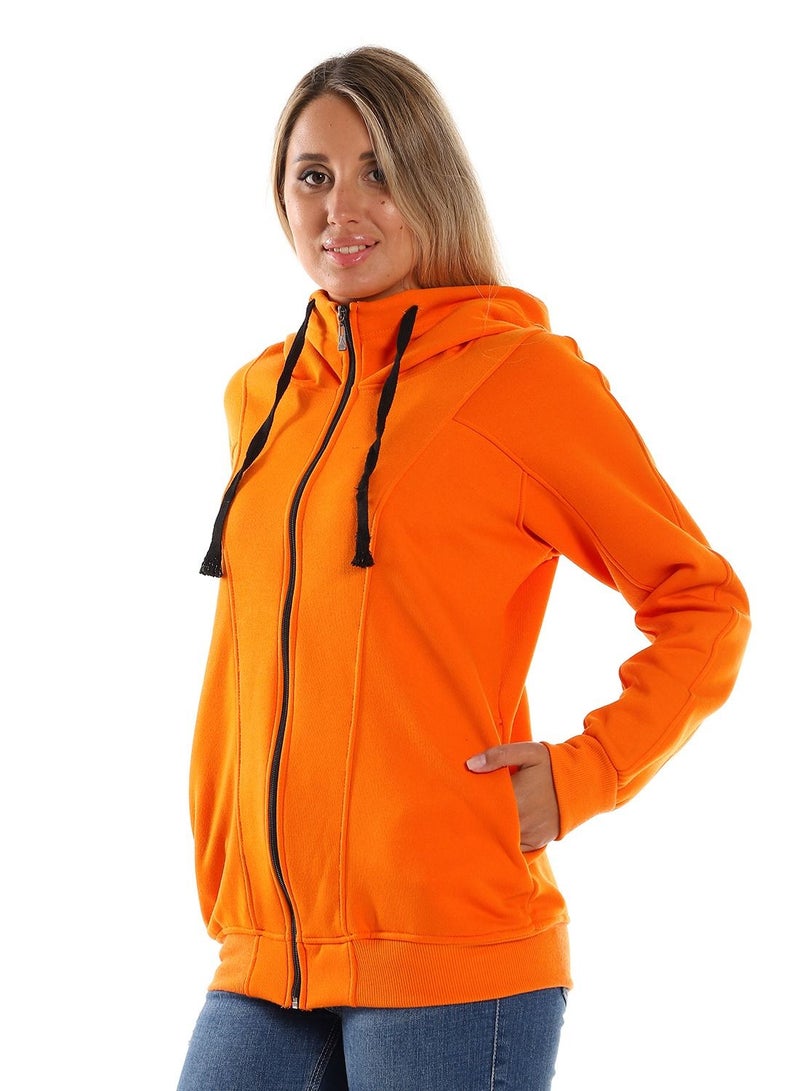 Caesar Woman Hoodie With Zipper And Pocket  - Image 3