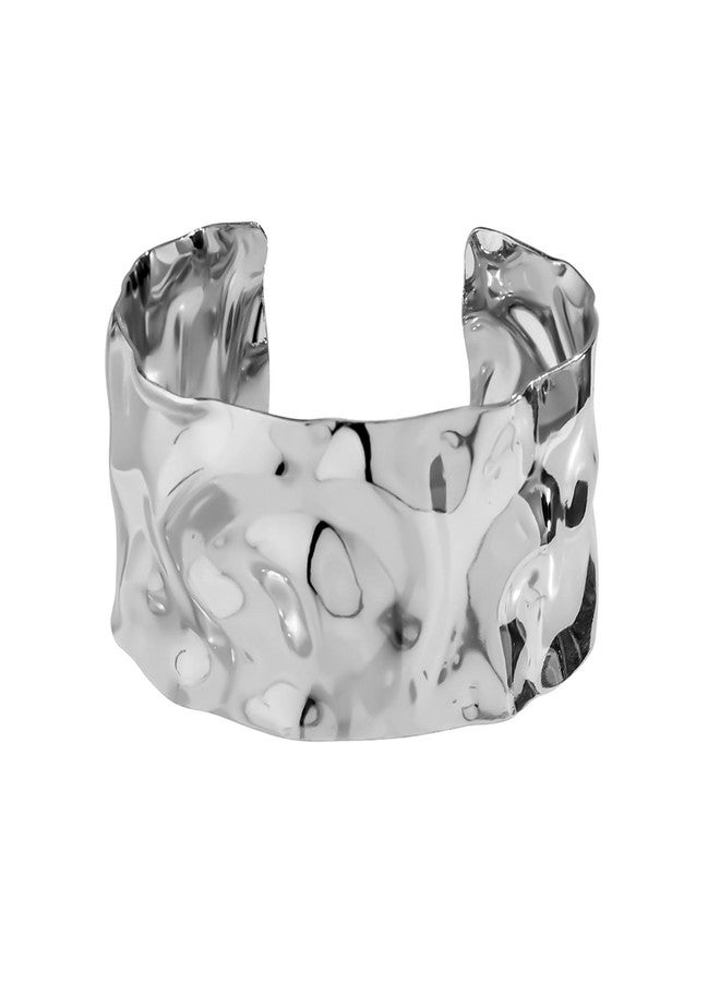 سوار YBMYCM ذهبي سميك للنساء، سوار ذهبي مفتوح للمعصم، سوار عريض قابل للتعديل، مجوهرات أزياء عصرية - Image 1