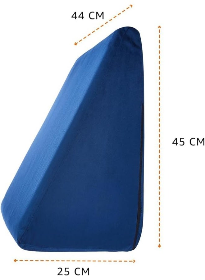 Memory Foam Orthopedic Wedge Pillow for Neck, Back and Leg Support, Ergonomic Sleeping Cushion with Washable Soft Cover (18 × 17.5 × 11 Inch) - Image 3