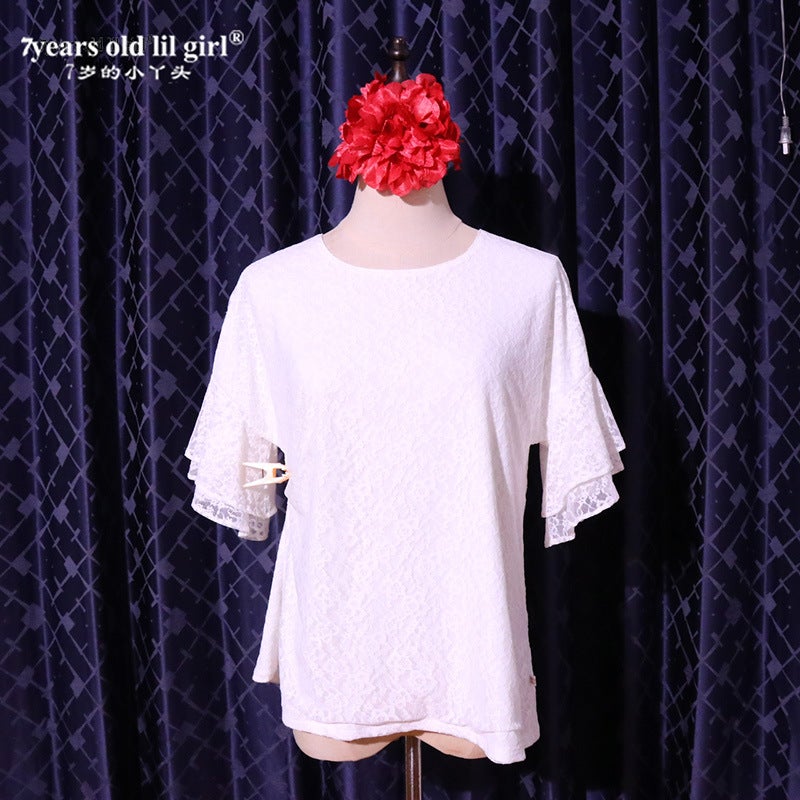 Dance Casual Wear Brand Design Belly Dance South Korea Lace Short Sleeve Top Sale Hgg07 - Image 1