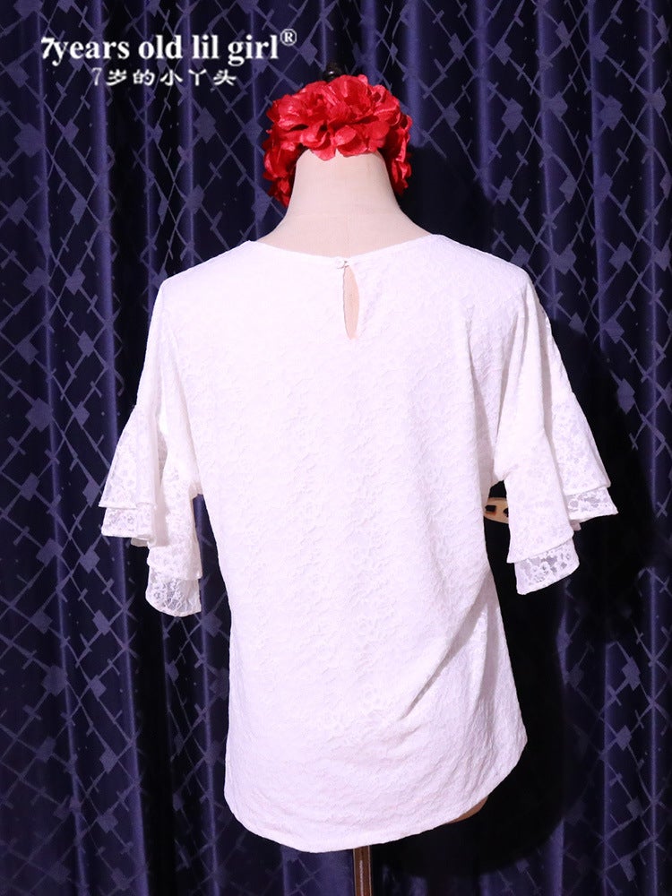 Dance Casual Wear Brand Design Belly Dance South Korea Lace Short Sleeve Top Sale Hgg07 - Image 4