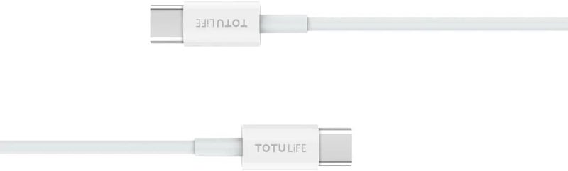 TotuLife PURE Series 40W PD Type-C to Type-C Cable - 1M, Power Delivery, White - Image 3