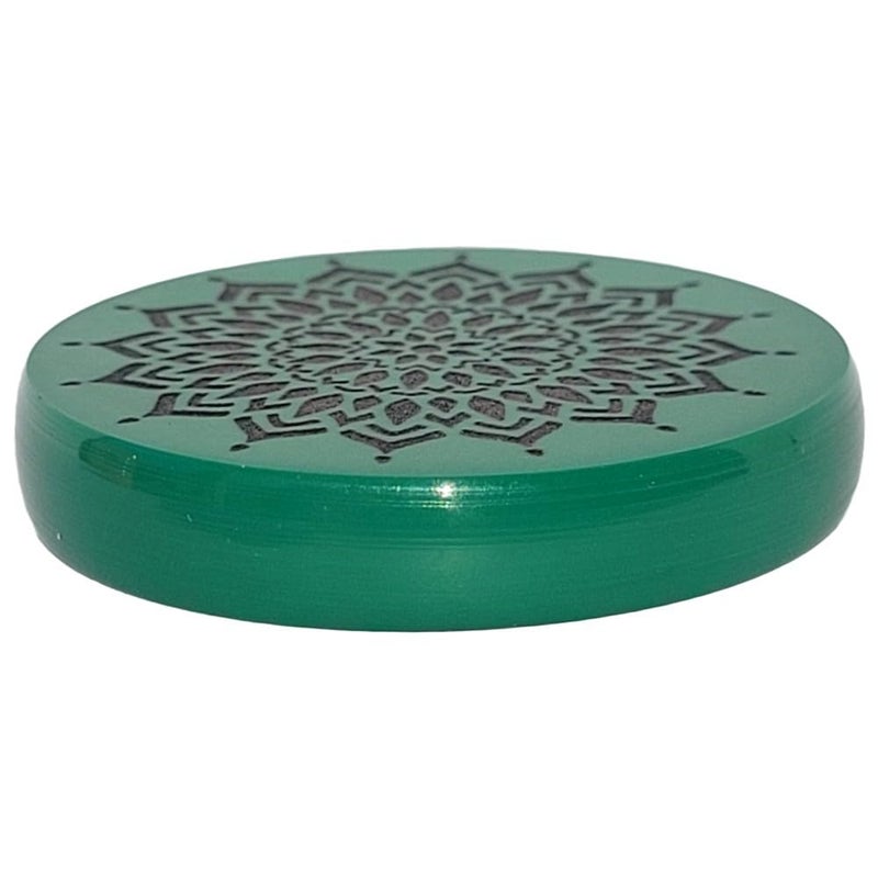 NHD مضرب كاروم احترافي 702 | 15 جرام مضرب بطولة أصلي | قاع ناعم، قمة منقوشة | 41.2 مم قطر (أخضر) - Image 2