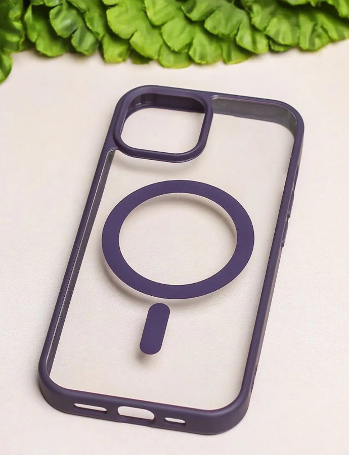 Magsafe Case for iPhone 13 Pro Max Magsafe Clear Cover Magnetic Wireless Charging Support, Shockproof Protection, Scratch-Resistant for iPhone 13 Pro Max - Purple - Image 2
