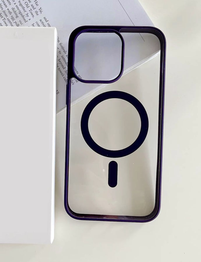 Magsafe Case for iPhone 13 Pro Max Magsafe Clear Cover Magnetic Wireless Charging Support, Shockproof Protection, Scratch-Resistant for iPhone 13 Pro Max - Purple - Image 3