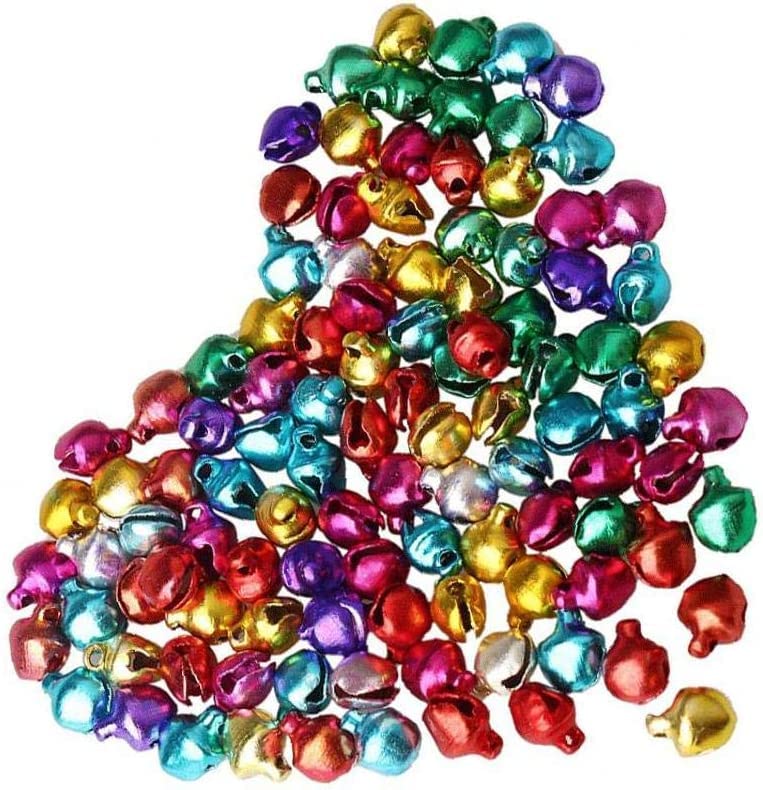 Dhruv Crafts Colorful Jingle Bells Mixed Ghungroo Christmas Bells Sleigh Bells Small Metal Bells for Christmas Festival Decoration Wreath Cat Collars DIY Ornament Jewelry Making 100 Pieces - Image 5