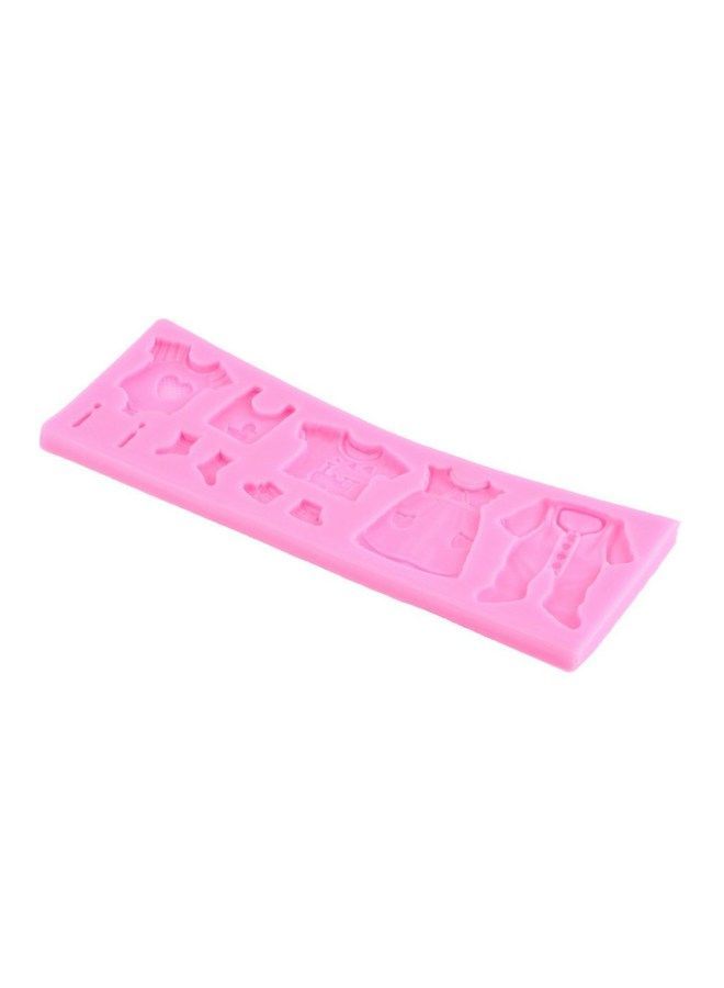 NIBEMINENT 3D Clothes Shaped Fondant Mould Pink 17x6x0.7centimeter - Image 1