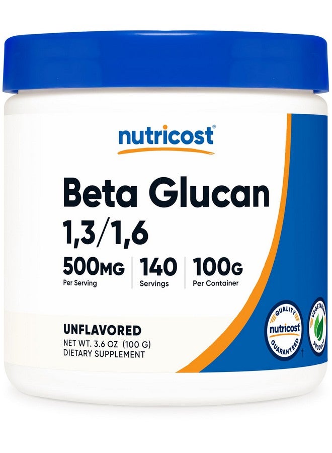 Nutricost Beta Glucan Powder 100 Grams - 1,3/1,6 - Non GMO - Image 1