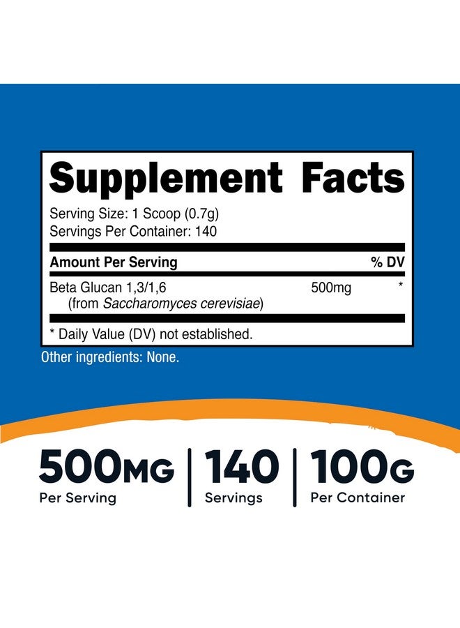 Nutricost Beta Glucan Powder 100 Grams - 1,3/1,6 - Non GMO - Image 2