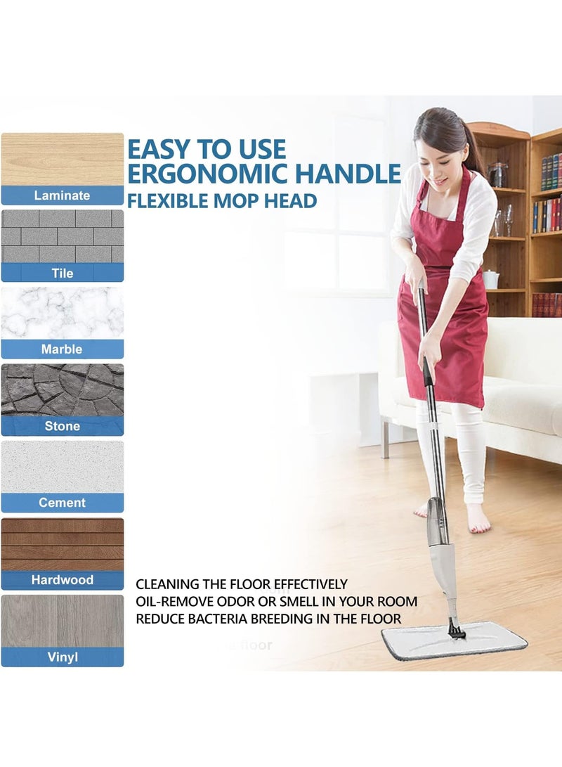 ECONO AE Spray Mop Floor Cleaner for Kitchen Wood Floor Ceramic Tiles Floor Dust Cleaning, 360 Microfiber Water locking Mop cloth, One handed operation, Fine Mist Nozzle, Rapid Spray - Image 3