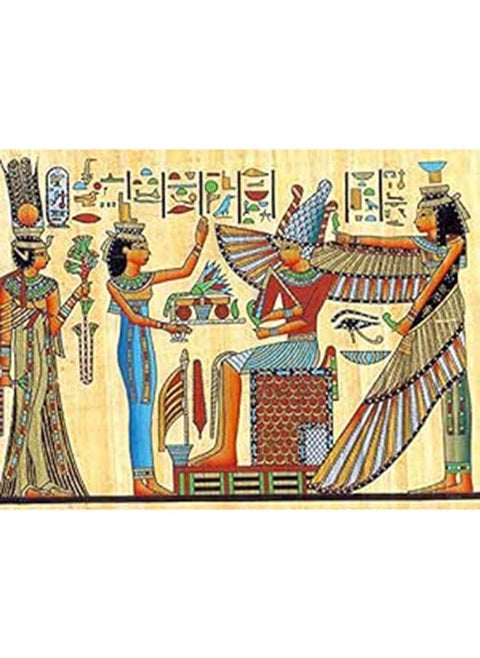 Handmade & Hand Painted Papyrus Pharaonic Drawing