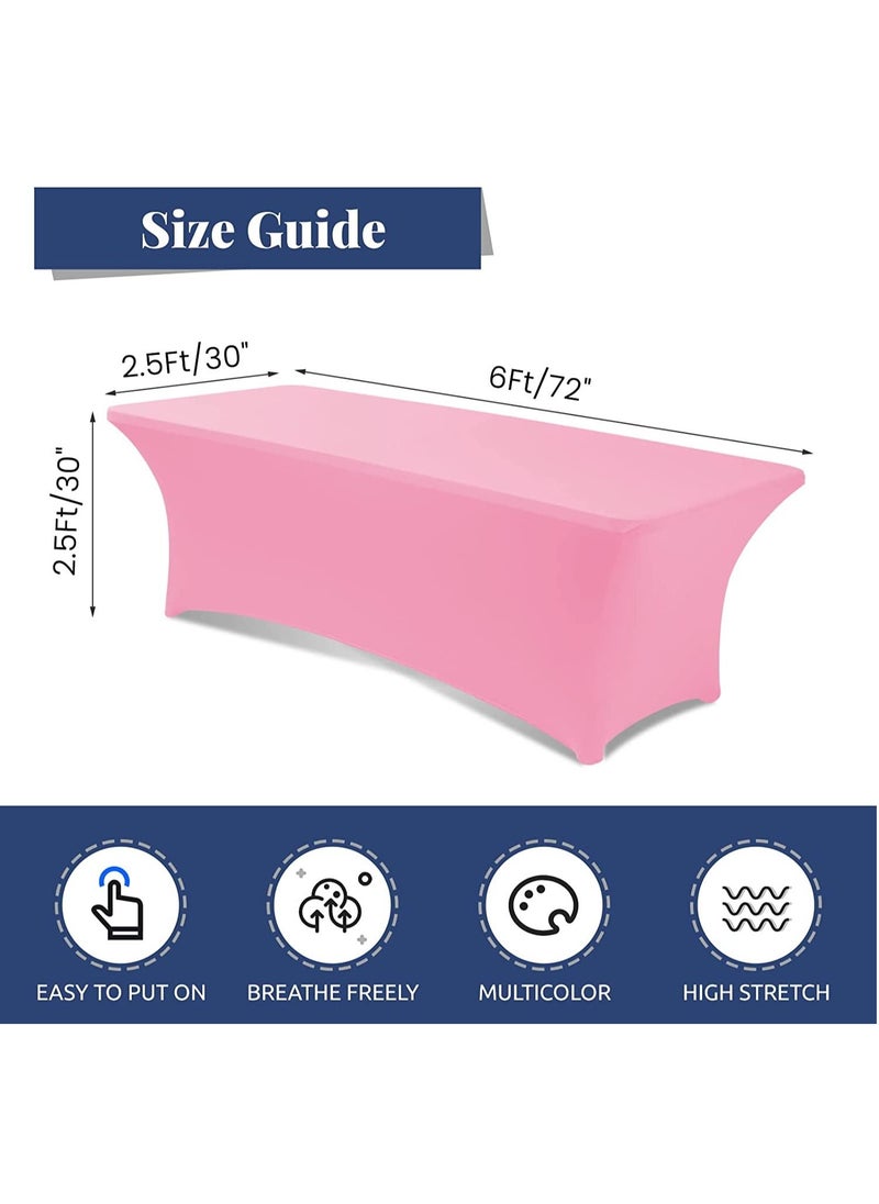 GOLDEN MILLION - Spandex Tablecloths for 6 ft Home Rectangular Table Fitted Stretch Table Cover Polyester Tablecover Table Toppers - Image 1