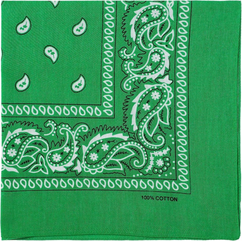 ComboCube 12 Pack(one Dozen) Multi-Purpose Cotton Paisley Cowboy Bandanas Headband for Men and Women - Image 1