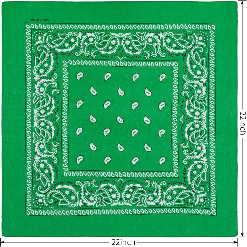 ComboCube 12 Pack(one Dozen) Multi-Purpose Cotton Paisley Cowboy Bandanas Headband for Men and Women - Image 2