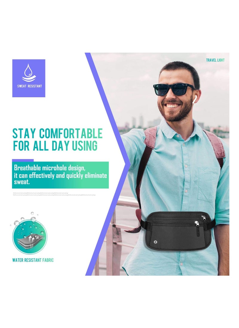 Generic - Money Belt, Passport Holder Secure Hidden Travel Wallet with RFID Blocking - Image 1