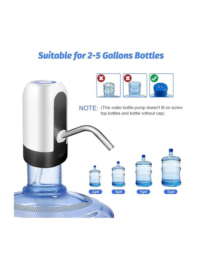 5 Gallon Water Bottle Pump, USB Charging Portable Electric Water Pump for for for 2-5 Gallon Jugs USB Charging Portable Water Dispenser for Office, Home, Camping, Kitchen and etc - Image 5
