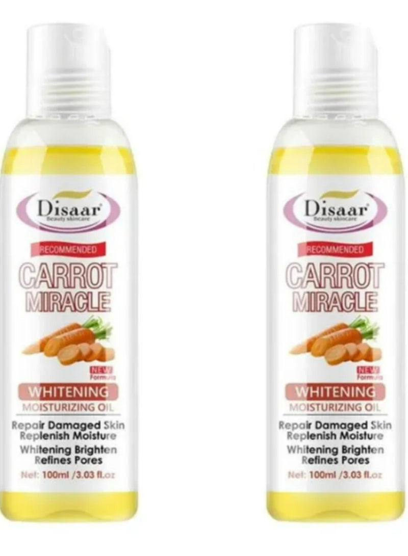 Disaar Body Massage Carrot Essential Oil 100 ML 2 PCS - Image 1