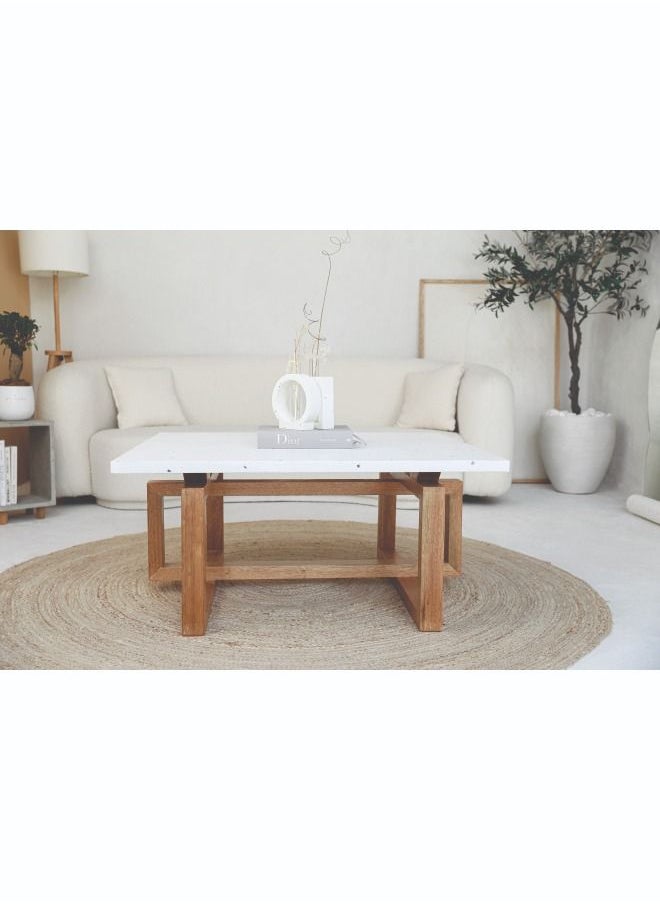 Sement CONCRETE SQUARE TABLE - WHITE  - Image 3