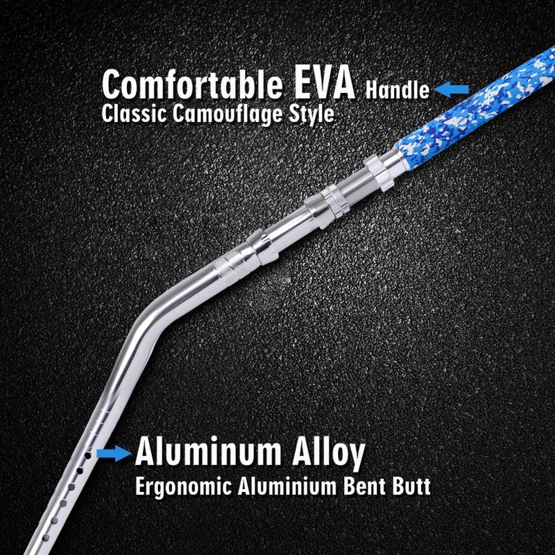 Fiblink Fishing Trolling Rod Saltwater Offshore Heavy Roller Rod Big Game Conventional Boat Camo Fishing Pole (Bent Butt, 6'6" 80-120lbs) - Image 4