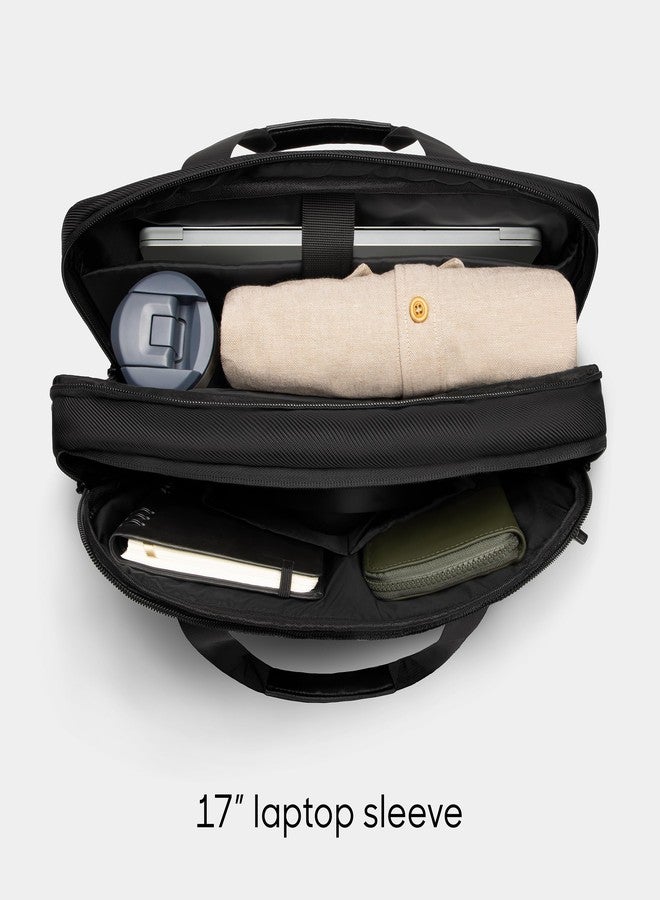 Sharper Image Messenger Briefcase for Men, Laptop Bag fits up to 17” Computer, 19L Water Resistant Crossbody Shoulder Bag with Strap for Work, School, Office, Travel, Black (Venture Collection) - Image 3