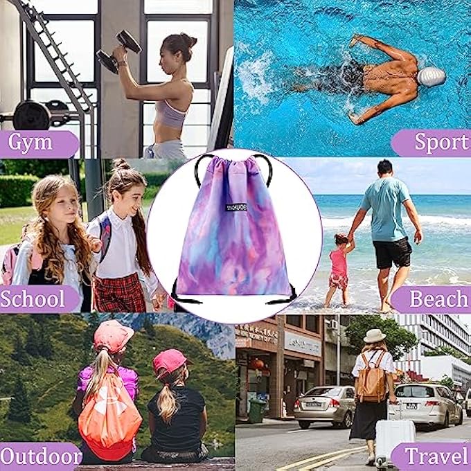 Small String Backpacks Casual Sports Backpack Bag Gym Rope Bags Women Men Beach Bag Talega Sport School Drawstring Gymsack Pocket Boys Girls - Image 4