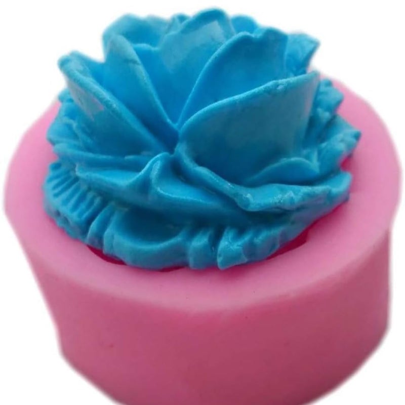 Husaini Mart Husaini Mart | SET OF 2 3D Rose Candle Mould Silicone Lotus Flower Mold for DIY Cupcake Cake Topper Decoration Jelly Fondant Mold Crystal Handmade Soap Chocolate Desserts Ice Cube Candy GumPaste Resin Mould  - Image 5