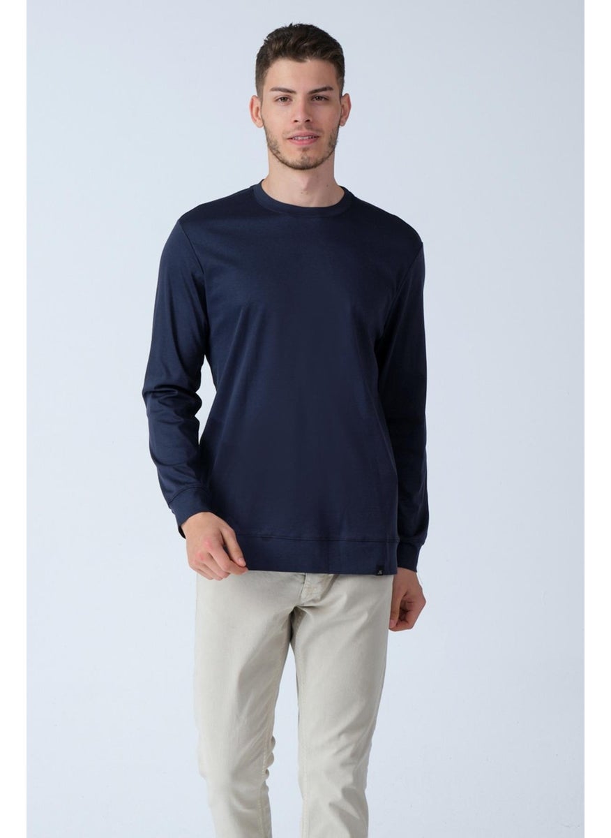 Alexander Gardi - Alexandergardı Crew Neck Long Sleeve Basic T-Shirt (E21-72400) - Image 1