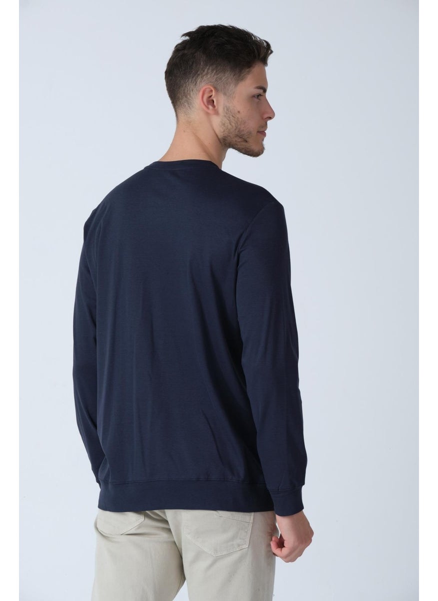 Alexander Gardi - Alexandergardı Crew Neck Long Sleeve Basic T-Shirt (E21-72400) - Image 1