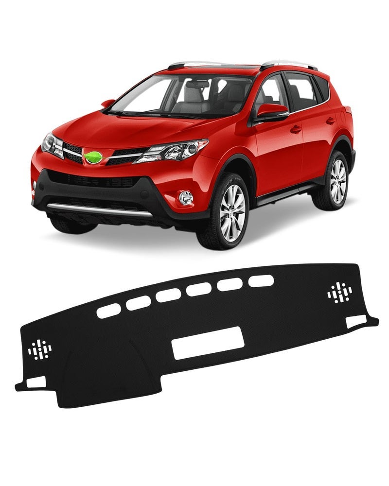 FIILINES Dash Cover Compatible with Toyota RAV4 2013 2014 2015 2016 2017 2018 Dashboard Mat Cover RAV4 Accessories Sunshade Nonslip Mesh Protector No Glare - Image 1