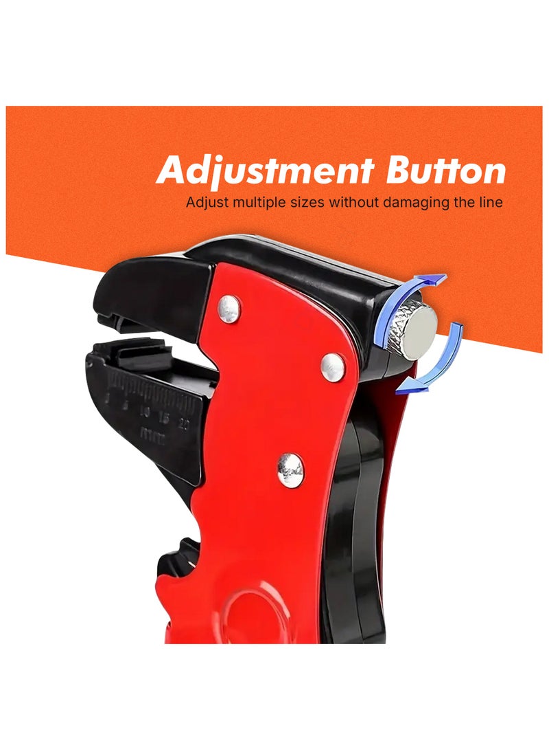 درافل أداة تجريد الأسلاك الأوتوماتيكية من Duravel، قاطعة أسلاك 2 في 1، أداة تجريد أسلاك ذاتية الضبط، أداة تجريد أسلاك كهربائية قابلة للتعديل، 10-24 AWG، أداة تجريد كابلات، قاطع كابلات للإصلاحات الكهربائية الصناعية والمنزلية - Image 4