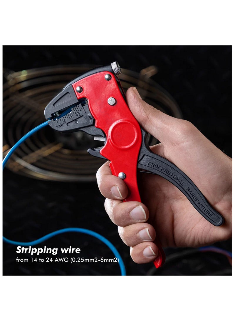 درافل أداة تجريد الأسلاك الأوتوماتيكية من Duravel، قاطعة أسلاك 2 في 1، أداة تجريد أسلاك ذاتية الضبط، أداة تجريد أسلاك كهربائية قابلة للتعديل، 10-24 AWG، أداة تجريد كابلات، قاطع كابلات للإصلاحات الكهربائية الصناعية والمنزلية - Image 5