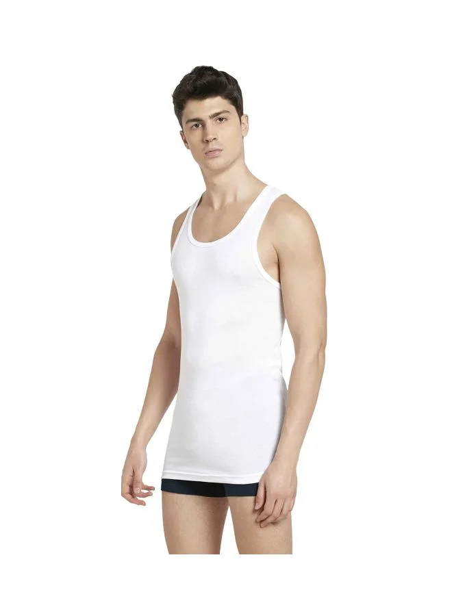 JOCKEY Jockey IC13 Men Tencel Micro Modal Cotton Rib Sleeveless Vest with Extended Length for Easy Tuck